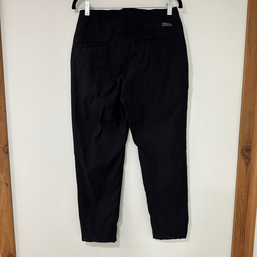Eddie Bauer Horizon Straight Ankle Pant Womens 8 Black Stretch Hiking | Gorpcore